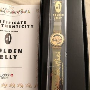 New Swatch Watch Golden Jelly 1990 Special Edition